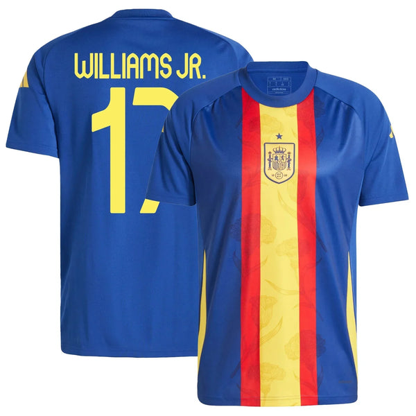 Nico Williams #17 Selección De Fútbol De España Euro 2024 - Pre Partido - Camiseta Hombre - Hombre