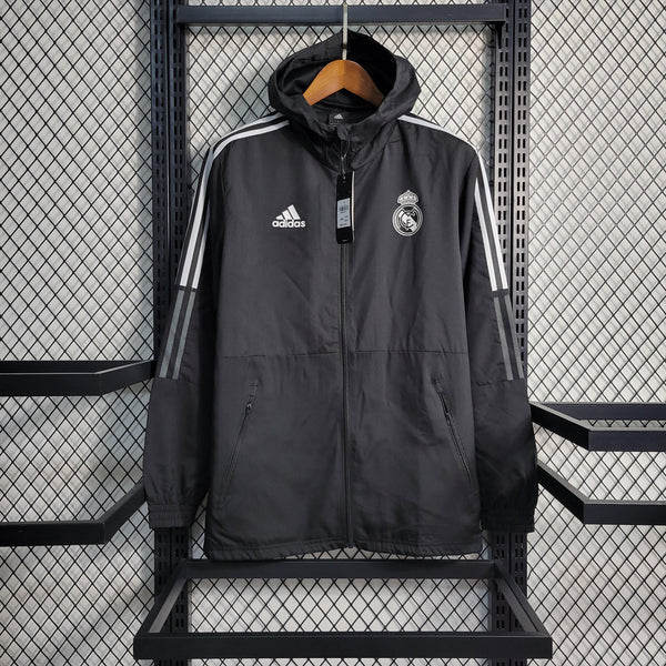 Cortaviento Real Madrid Negro y Blanco 23/24