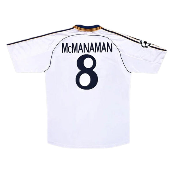 Camiseta Real Madrid McMANAMAN #8 Retro Home 1998/00 + 5 REGALOS 🎁