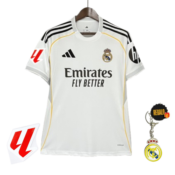 CAMISETA REAL MADRID I 25/26 HOMBRE - CON PARCHES LALIGA - LANZAMIENTO